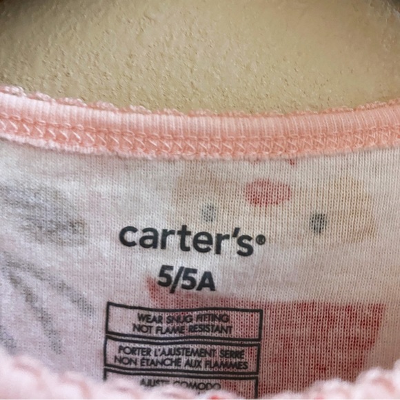 EUC CARTER’S Christmas Pajama Set Girls size 5 - Picture 3 of 3